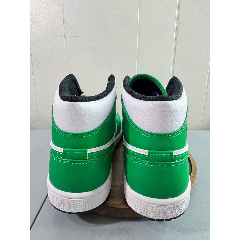 Jordan Air Jordan 1 Mid Mens Size 10 Lucky Green White Good DQ8426-301 Leather - Picture 4 of 15